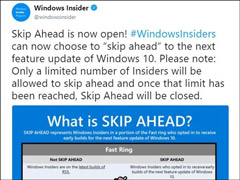 微软宣布开启Win10 RS6/19H1跳跃预览通道